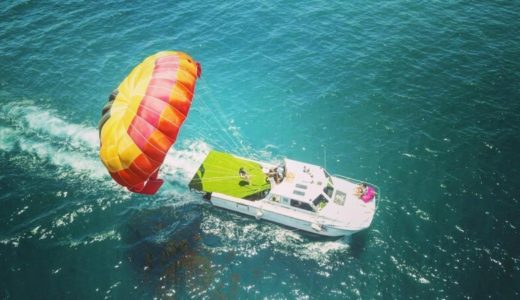 【日本語OK】離島リゾートの海でパラセーリング体験:台湾・澎湖(ポンフー)