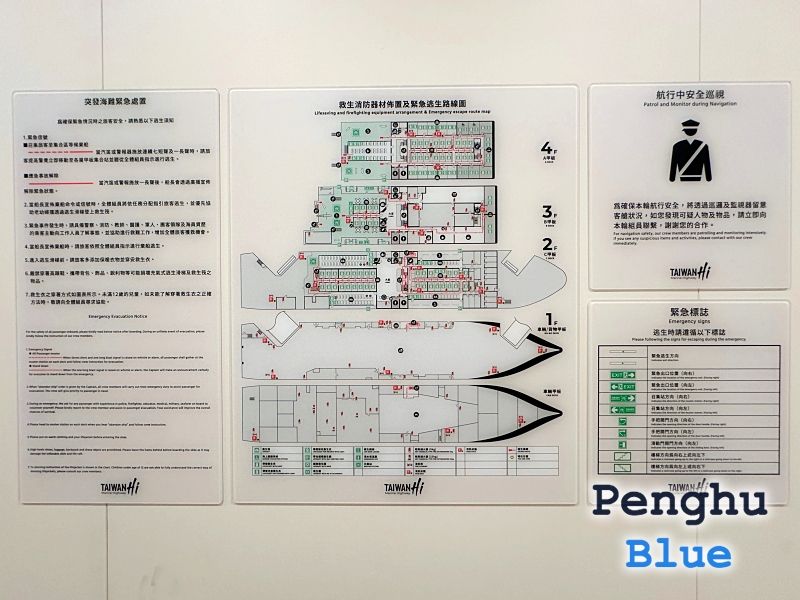 船内の避難経路図