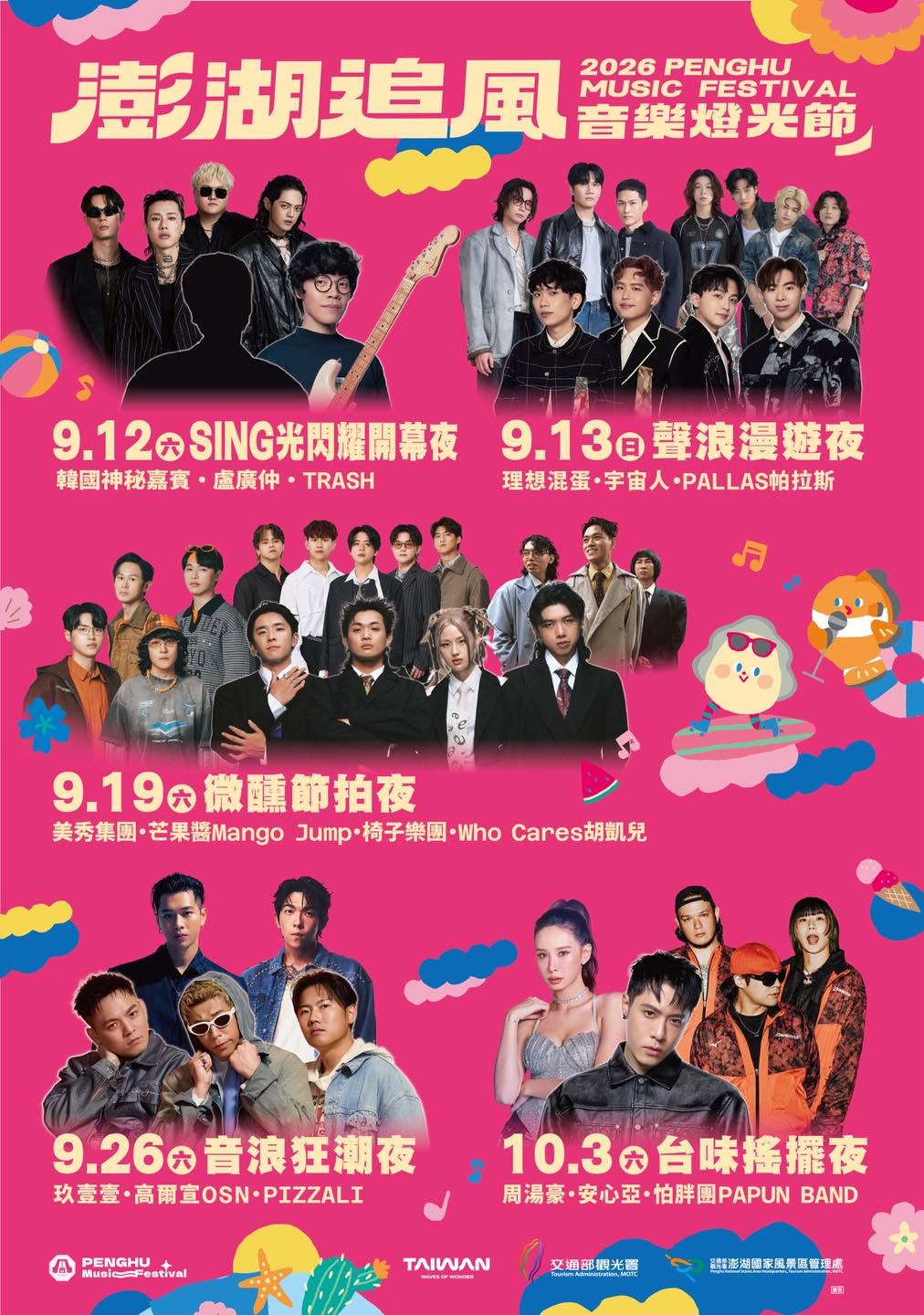 出演者の一覧（公式サイトより）